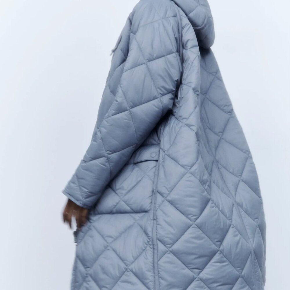 Zara Long Quilted Coat
